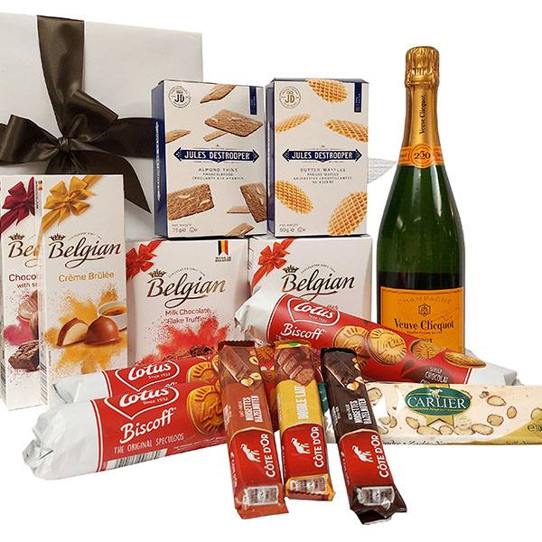 Belgische geschenkpakketten met champagne bestellen